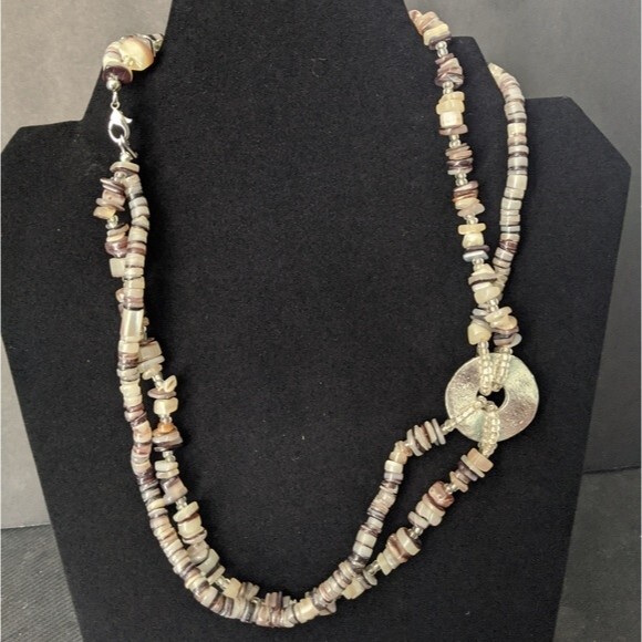 Handmade Metal & Beads Necklace - Picture 3 of 3